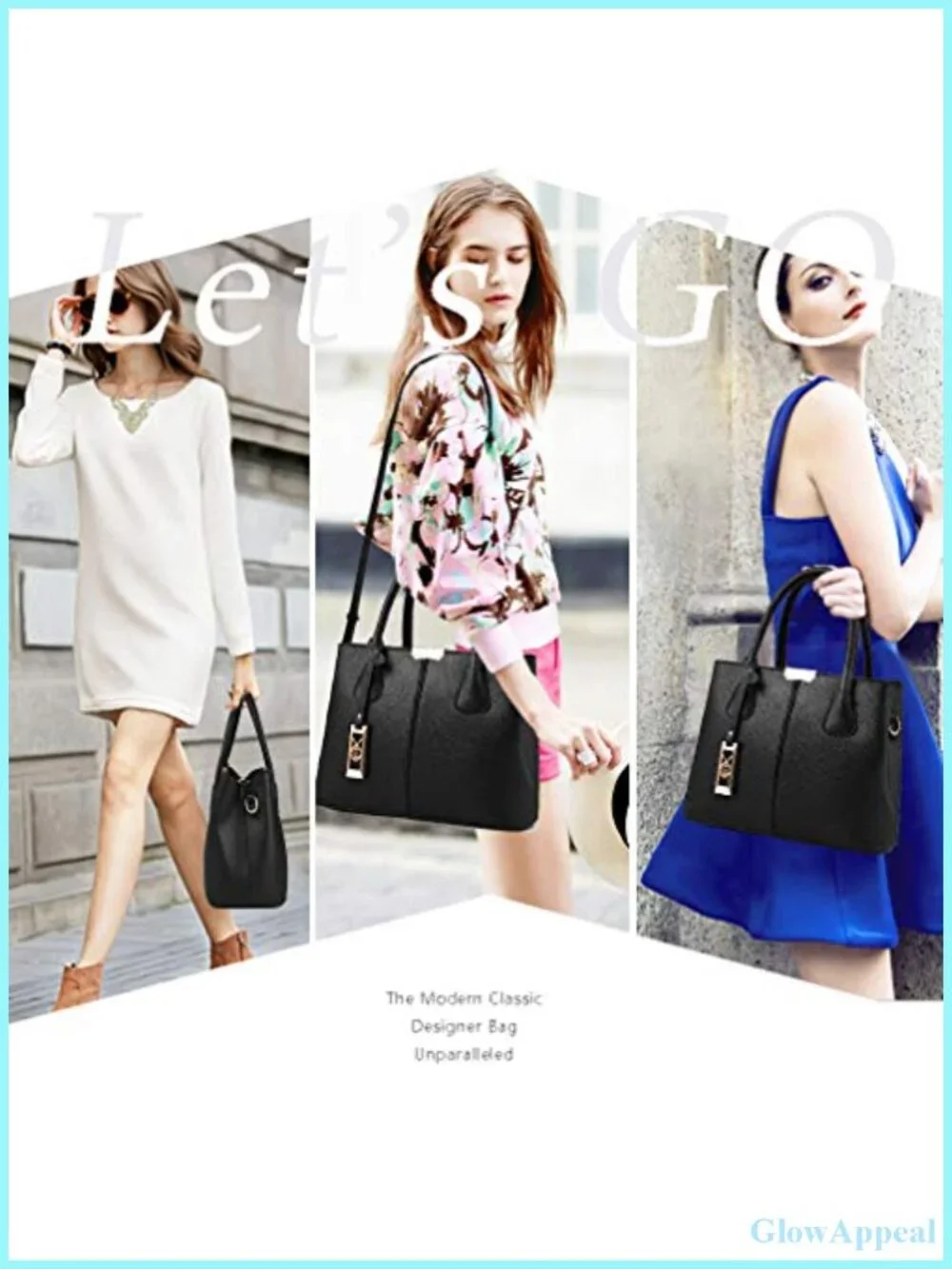 PU Leather Satchel Handbag Tote Crossbody Shoulder Purse